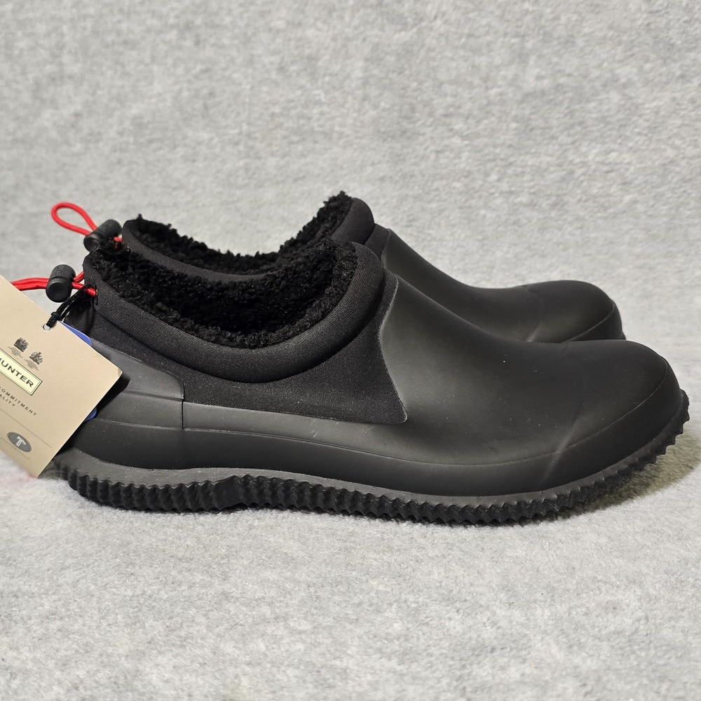 Hunter Original Shoes Womens 8 Black Sherpa Insulated Waterproof Slip On - Picture 5 of 13